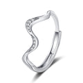 Water Wave Silver Ring in Fashion Design