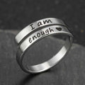 Retro Stainless Steel English Double Ring